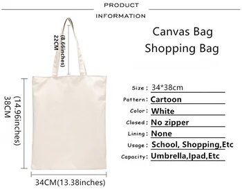 Холщовая сумка-тоут Jotaro Star, повседневные школьные сумки из японского аниме Jojo Bizarre Adventure, многоразовая женская сумка для покупок 5