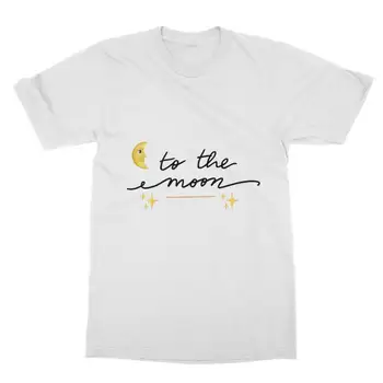 Классическая футболка для взрослых с цитатой To the Moon, Сделанная в Великобритании
