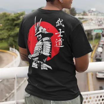 Японская Футболка Bushido Asian Culture С Двусторонним Принтом И Графикой Для Молодежи Футболка Samurai Мужские Летние Топы Tee Homme