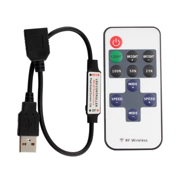 11 Клавиш LED Strip Controller Мини-Диммер RF Remote 5V USB interface Controller Для 5050 5630 2835 Одноцветных светодиодных лент