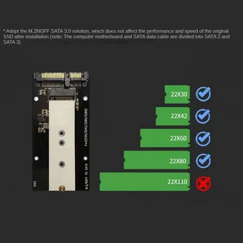B Key M.2 NGFF SSD Для 2,5-дюймового адаптера SATA, Преобразователя твердотельного накопителя SSD 2230-2280 Для портативных ПК 5