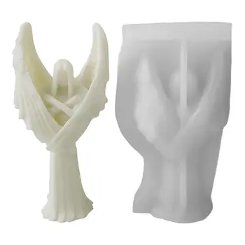 Силиконовые формы для свечей 3D Angel Фигурка на тему Хэллоуина, Эпоксидная смола ручной работы, Поделки из смолы, Ароматерапевтические свечи DIY