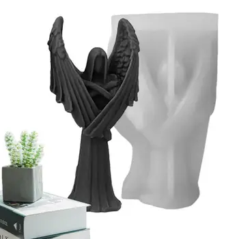 Силиконовые формы для свечей 3D Angel Фигурка на тему Хэллоуина, Эпоксидная смола ручной работы, Поделки из смолы, Ароматерапевтические свечи DIY 5