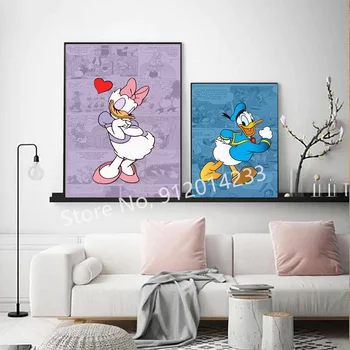 5D Diy Disney Алмазная живопись Микки Маус, мозаика с изображением Дональда Дака, мультфильм, Горный хрусталь, вышивка крестиком, домашний декор, изделия ручной работы 1