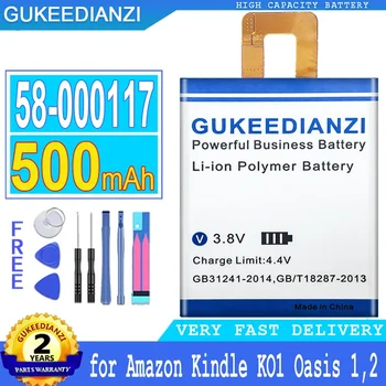 Аккумуляторная батарея GUKEEDIANZI, 500 мАч, 58-000117 для Amazon Kindle, KO1, Oasis, 1,2, Oasis1, Oasis2, Большая мощность, Бесплатные инструменты