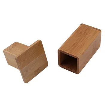 Бамбуковая коробка для зубочисток с крышкой, квадратный контейнер для кофе, ресторана, отеля, Кухонный инструмент, коробка для хранения зубочисток 4