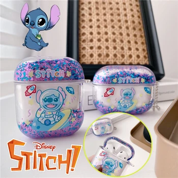 Чехол для наушников Disney Stitch для AirPods 1 2 Pro Case Милый Мультяшный Чехол Для Наушников Аксессуары Аниме Беспроводной Чехол Для Наушников Подарки