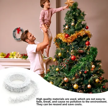 Рождественская лента с проводами Красочные блестящие ленты с блестками Широкая лента в виде рождественской елки для упаковки подарков и украшения праздничных вечеринок 1