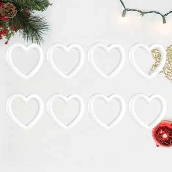 Operitacx Формирует венок из пенопласта в форме сердца, моделируя Венок из пенопласта, Рождественские украшения для передней двери 3
