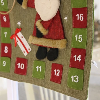 Календарь Обратного Отсчета Рождественского Адвента на 2024 год, Настенные Дверные Подвесные Календари на 24 Дня 4