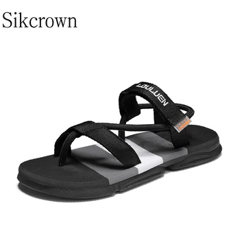 Черные летние пляжные сандалии для мужчин, легкие мягкие вьетнамки, мужские тапочки, водонепроницаемые туфли, пляжные и уличные сандалии, повседневные дышащие мужские