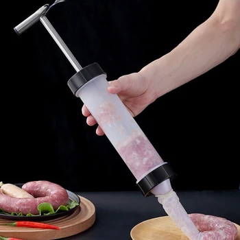Начинка для колбасы мясной наполнитель ручная бытовая машина для изготовления колбасных изделий пластиковый шприц кухонный инструмент