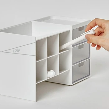 Настольный держатель для хранения маркеров большой емкости 20 куб. см с 3 выдвижными ящиками 3