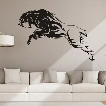 Креативные наклейки на стену с саблезубым тигром, украшение дома для гостиной, спальни, веранды, кухни, обои, наклейки для рисования