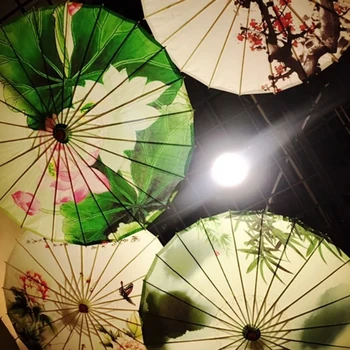 Зонтик из масляной бумаги с античным принтом, декор потолка в парке развлечений, отеле, реквизит для фотосъемки, танцевальный зонтик 4