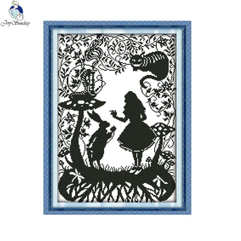 Joy Sunday Fairy tales Картина с рисунком, напечатанная на холсте, Китайская вышивка крестиком, наборы для вышивания, наборы для рукоделия