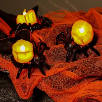 Маленький Огонек Свечи Halloween Candle Lights Привлекательный Реквизит Halloween Light Реалистичные Изысканные Украшения для Праздничных Маленьких 0