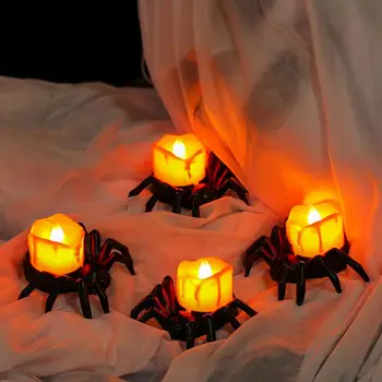 Маленький Огонек Свечи Halloween Candle Lights Привлекательный Реквизит Halloween Light Реалистичные Изысканные Украшения для Праздничных Маленьких 2