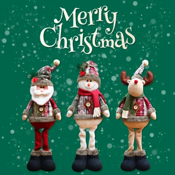 Санта Клаус Лось Снеговик Кукла Oranments Рождественские Подвески Дети Naviidad Подарочная Игрушка Пользу Счастливого Рождества Декор Для Дома 5