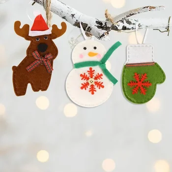 Рождественские украшения Нетканый подвесной мультяшный костыль старика Лося Продается Рождественский кулон 3