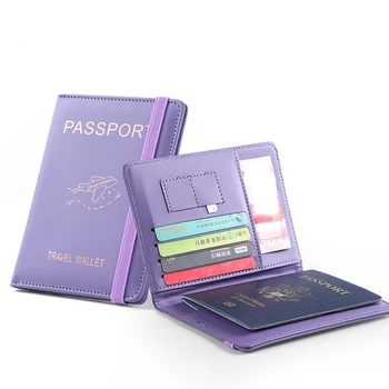 Обложка для паспорта на самолет, кошелек для кредитных ID-карт, повязка, Многофункциональный дорожный кошелек для паспорта, водонепроницаемый зажим для делового паспорта 1