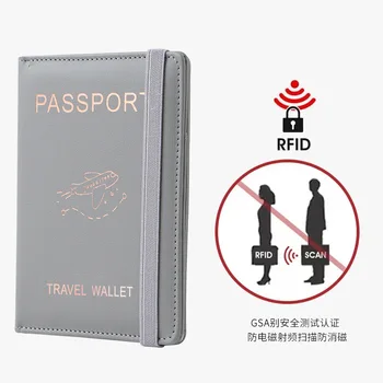 Обложка для паспорта на самолет, кошелек для кредитных ID-карт, повязка, Многофункциональный дорожный кошелек для паспорта, водонепроницаемый зажим для делового паспорта 2