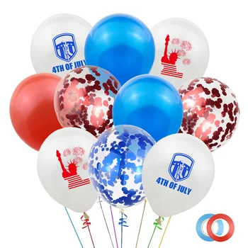 33шт красный и синий набор воздушных шаров для вечеринки в честь Дня независимости США, расшитые блестками воздушные шары для праздничного оформления