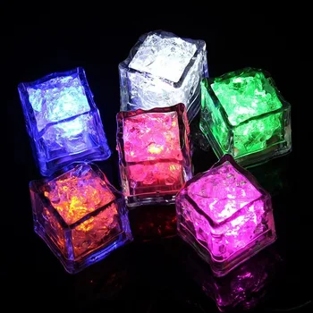 12 шт. светодиодных фонарей в форме кубиков льда-погружные, многоразовые, изменяющие цвет, работающие на батарейках для свадеб, Рождественской вечеринки. 3