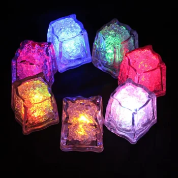 12 шт. светодиодных фонарей в форме кубиков льда-погружные, многоразовые, изменяющие цвет, работающие на батарейках для свадеб, Рождественской вечеринки. 4