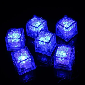 12 шт. светодиодных фонарей в форме кубиков льда-погружные, многоразовые, изменяющие цвет, работающие на батарейках для свадеб, Рождественской вечеринки. 5