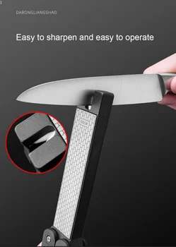 Точилка для ножей Портативная точилка для ножей Складной двусторонний нож, Ножницы, точильный камень, Кухонный инструмент для заточки на открытом воздухе 0