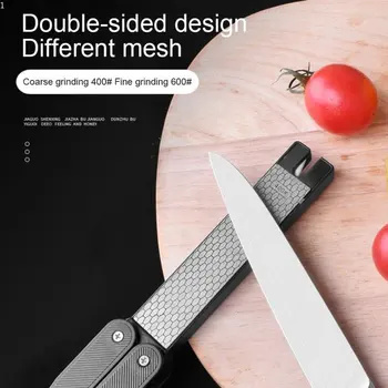 Точилка для ножей Портативная точилка для ножей Складной двусторонний нож, Ножницы, точильный камень, Кухонный инструмент для заточки на открытом воздухе 1