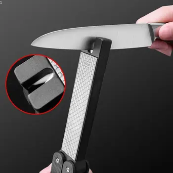 Точилка для ножей Портативная точилка для ножей Складной двусторонний нож, Ножницы, точильный камень, Кухонный инструмент для заточки на открытом воздухе 3