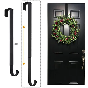 Регулируемая Вешалка Для Цветочного Венка Длиной 64 см Над Дверью, Большой Металлический Крючок Для Рождественского Пасхального Венка, Вешалка Для Входной Двери