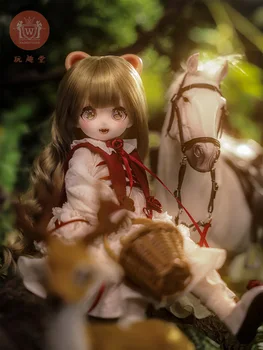 Подлинная кукла Bjd Маленькая Сакура С заячьими ушками, Сакура, Полный набор 6-точечных фигурок, подарки в виде сердца для девочек