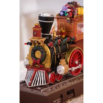 Модель HO Smoke Train 1/87 79001 Рождественская модель Smoke Train Музыкальная шкатулка Music Box Подарки для мальчиков и девочек 4