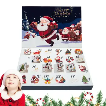 Заполняемые коробки для Рождественского адвент-календаря, сделанные своими руками, 24 Дня Пустых подарочных коробок, коробка для фестивального календаря для ежегодной встречи, красочная 0