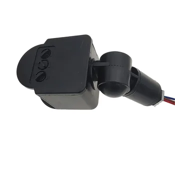 Светодиодный датчик движения 220 В 110 В 12 В, автоматически регулируемый инфракрасный датчик движения ABS PIR, таймер крепления на 180 ° 2