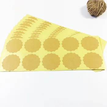 1000 шт./лот, наклейка-этикетка из крафт-бумаги в форме шестеренки для упаковки подарков ручной работы оптом