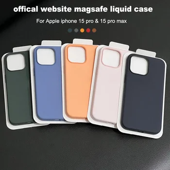 Apple 15 Pro Max Animation Magsafe жидкий силиконовый магнитный чехол для iPhone 15 Pro Max Pro Case Чехол для беспроводной зарядки