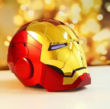 Мстители 1/1 Шлем Железного человека MK5, который можно носить и трансформировать, Электрическое открывание и закрывание с голосовой активацией, украшение коллекции 3