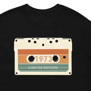 футболка на 50-й день рождения 1973 Cassette Funny Happy Party Для