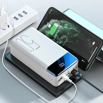 2023New 200000mAh Power Bank Портативная Быстрая Зарядка PowerBank 3 USB PoverBank Внешнее Зарядное Устройство Для Мобильных Телефонов Планшетов