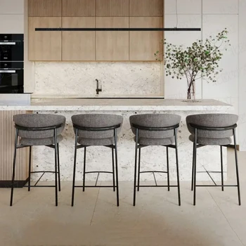 Современный минималистичный стойка регистрации, Высокий барный стул, Стулья Nord, Кухонные Высокие стулья, Дизайнерская мебель Со спинкой 1