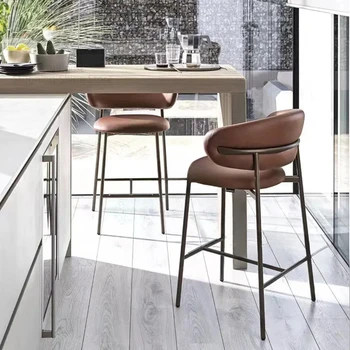 Современный минималистичный стойка регистрации, Высокий барный стул, Стулья Nord, Кухонные Высокие стулья, Дизайнерская мебель Со спинкой 2