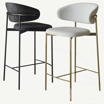 Современный минималистичный стойка регистрации, Высокий барный стул, Стулья Nord, Кухонные Высокие стулья, Дизайнерская мебель Со спинкой 3