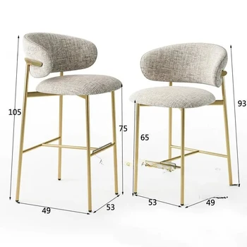 Современный минималистичный стойка регистрации, Высокий барный стул, Стулья Nord, Кухонные Высокие стулья, Дизайнерская мебель Со спинкой 4