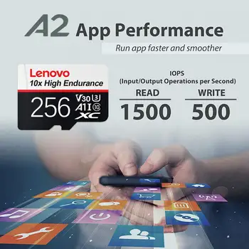 Lenovo Оптовая Продажа Micro TF SD-Карты Extreme Pro Flash Mini SD-Карты 2 ТБ 1 ТБ 512 ГБ 256 ГБ 128 ГБ Высокоскоростная Карта памяти UHS-I 2