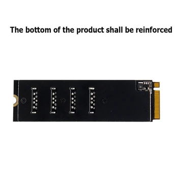 2шт M.2 PCIE Riser Card Для Майнинга 4-Портовый MKEY PCI-E X1 Модуль Адаптера 1-4 Плата Расширения Для BTC Minner Desktp PC 4
