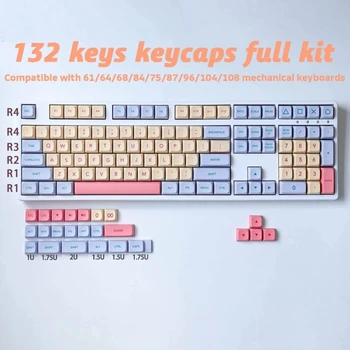 T8WC Keycaps DyeSub PBT XDA Keycap для 61/64/68/87/96/104/108 Механической Клавиатуры 132 Клавиши 5